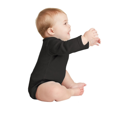 Rabbit Skins Infant Long Sleeve Baby Rib Bodysuit.