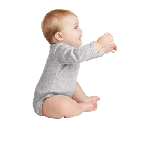 Rabbit Skins Infant Long Sleeve Baby Rib Bodysuit.