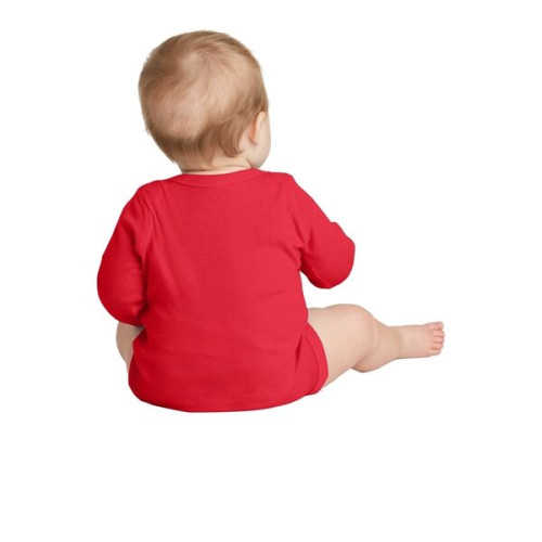 Rabbit Skins Infant Long Sleeve Baby Rib Bodysuit.