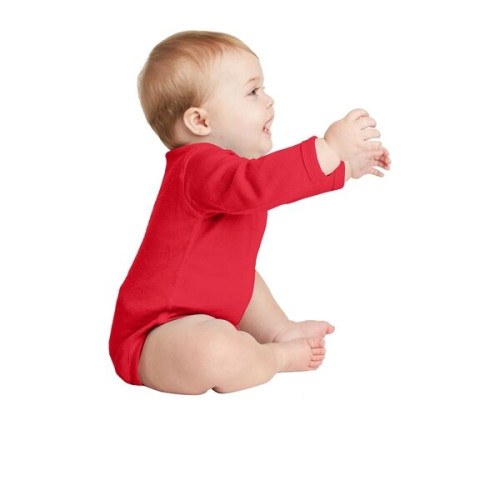 Rabbit Skins Infant Long Sleeve Baby Rib Bodysuit.