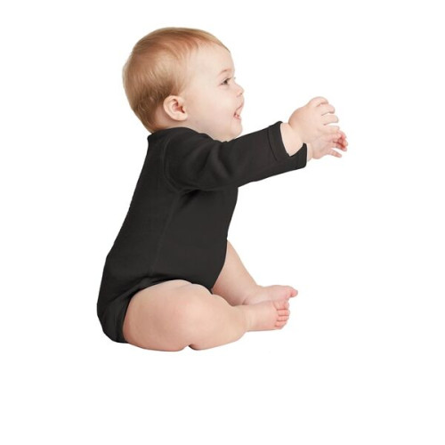 Rabbit Skins Infant Long Sleeve Baby Rib Bodysuit.