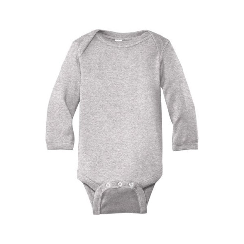 Rabbit Skins Infant Long Sleeve Baby Rib Bodysuit.