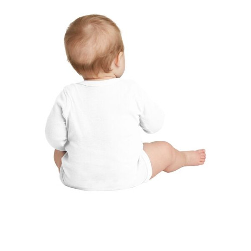 Rabbit Skins Infant Long Sleeve Baby Rib Bodysuit.