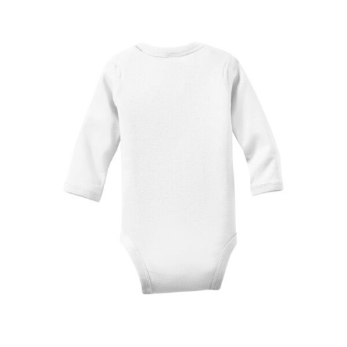 Rabbit Skins Infant Long Sleeve Baby Rib Bodysuit.