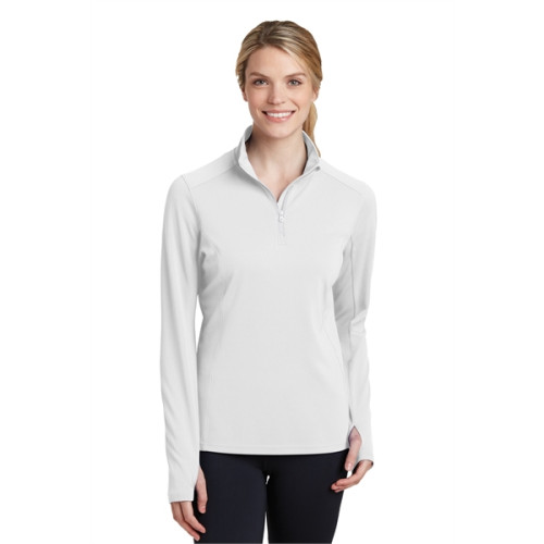 Sport-Tek Women's Sport-Wick Textured 1/4-Zip Pullover.