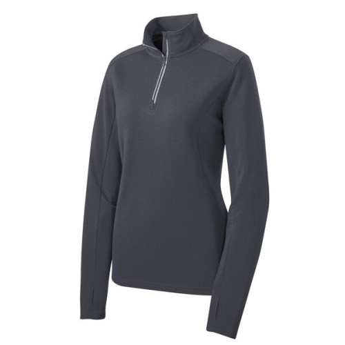 Sport-Tek Women's Sport-Wick Textured 1/4-Zip Pullover.