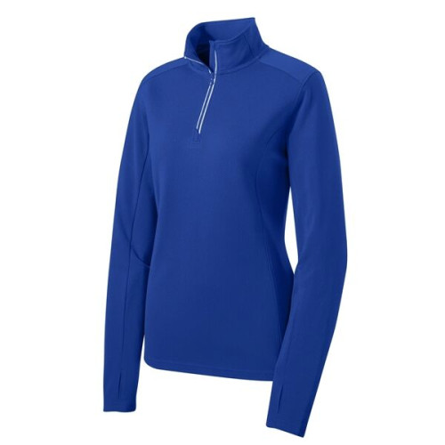 Sport-Tek Women's Sport-Wick Textured 1/4-Zip Pullover.