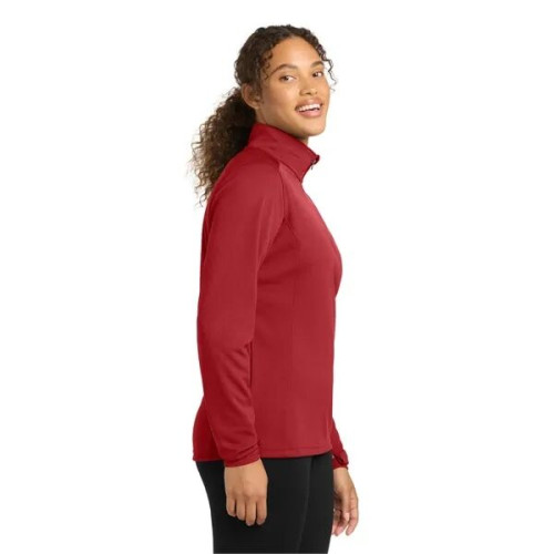 Sport-Tek Women's Sport-Wick Textured 1/4-Zip Pullover.
