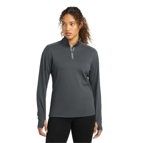 Sport-Tek Women's Sport-Wick Textured 1/4-Zip Pullover.