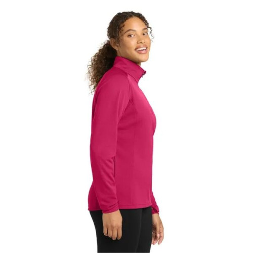 Sport-Tek Women's Sport-Wick Textured 1/4-Zip Pullover.