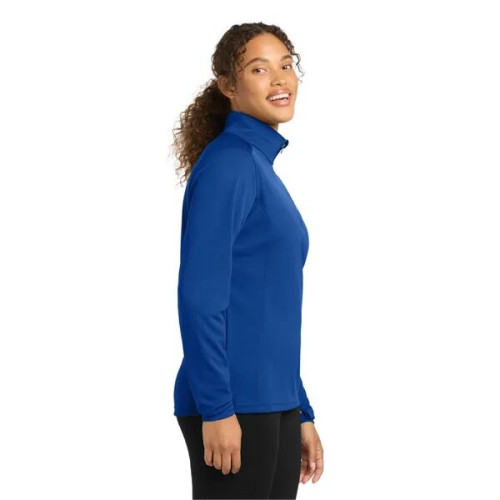 Sport-Tek Women's Sport-Wick Textured 1/4-Zip Pullover.