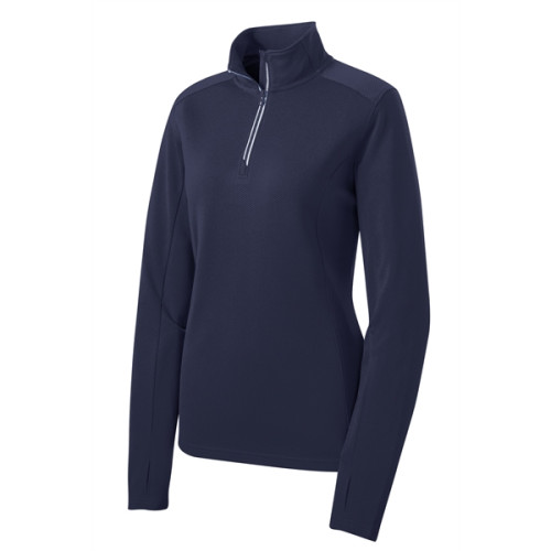 Sport-Tek Women's Sport-Wick Textured 1/4-Zip Pullover.