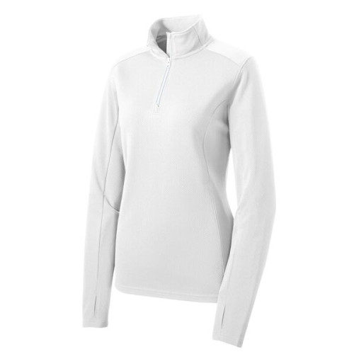 Sport-Tek Women's Sport-Wick Textured 1/4-Zip Pullover.