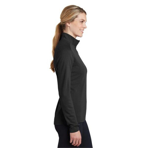 Sport-Tek Women's Sport-Wick Textured 1/4-Zip Pullover.