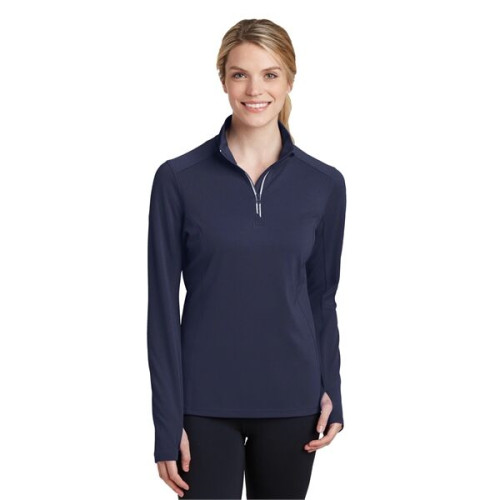 Sport-Tek Women's Sport-Wick Textured 1/4-Zip Pullover.
