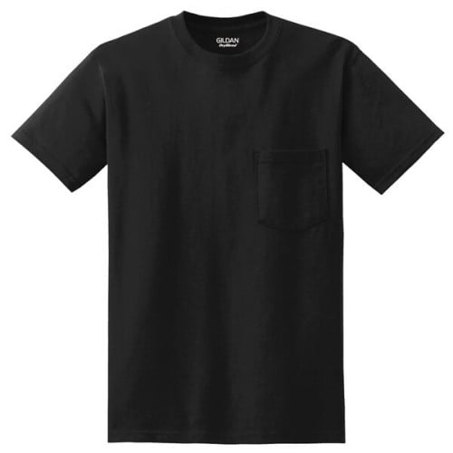 Gildan - DryBlend 50 Cotton/50 Poly Pocket T-Shirt.