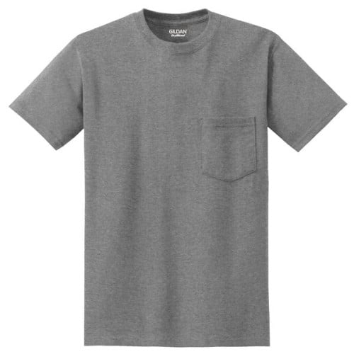 Gildan - DryBlend 50 Cotton/50 Poly Pocket T-Shirt.