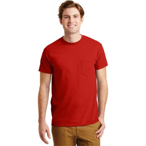 Gildan - DryBlend 50 Cotton/50 Poly Pocket T-Shirt.