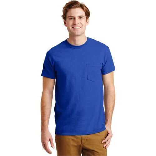 Gildan - DryBlend 50 Cotton/50 Poly Pocket T-Shirt.