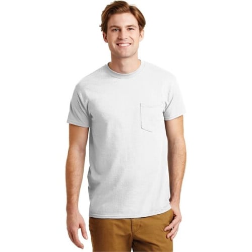 Gildan - DryBlend 50 Cotton/50 Poly Pocket T-Shirt.
