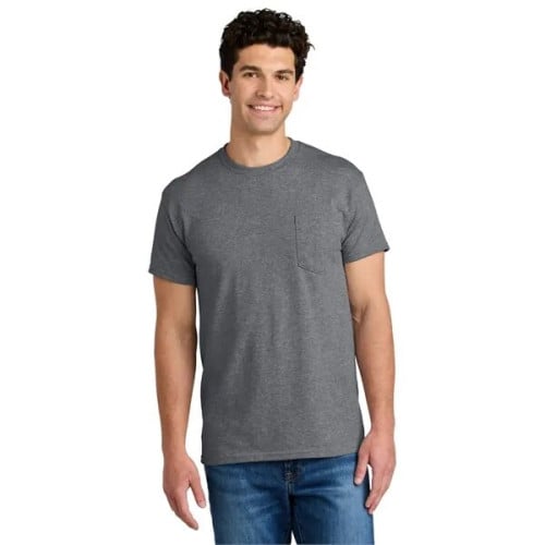 Gildan - DryBlend 50 Cotton/50 Poly Pocket T-Shirt.
