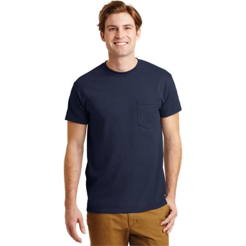 Gildan - DryBlend 50 Cotton/50 Poly Pocket T-Shirt.