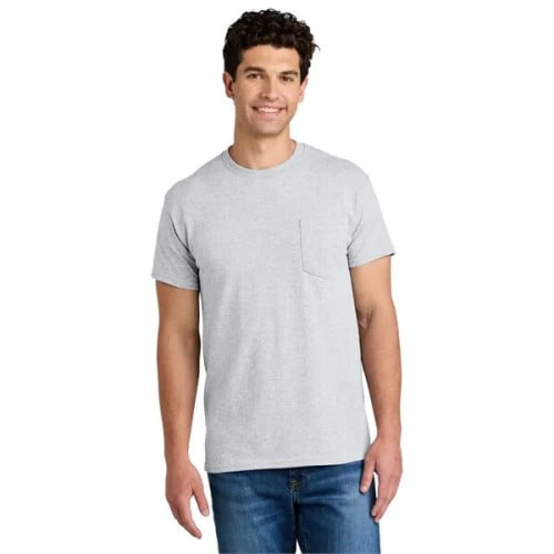 Gildan - DryBlend 50 Cotton/50 Poly Pocket T-Shirt.