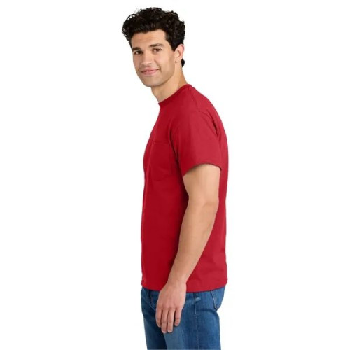Gildan - DryBlend 50 Cotton/50 Poly Pocket T-Shirt.