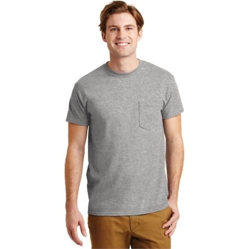 Gildan - DryBlend 50 Cotton/50 Poly Pocket T-Shirt.