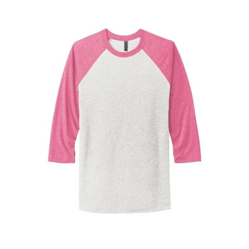 Next Level Apparel Adult Tri-Blend 3/4-Sleeve Raglan Tee.