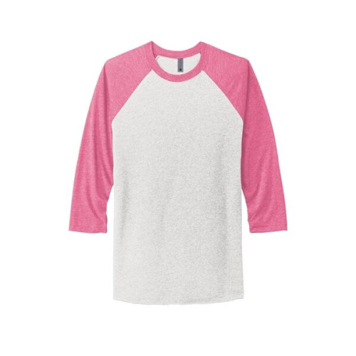 Next Level Apparel Adult Tri-Blend 3/4-Sleeve Raglan Tee.
