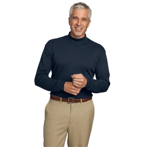 Port Authority Interlock Knit Mock Turtleneck.