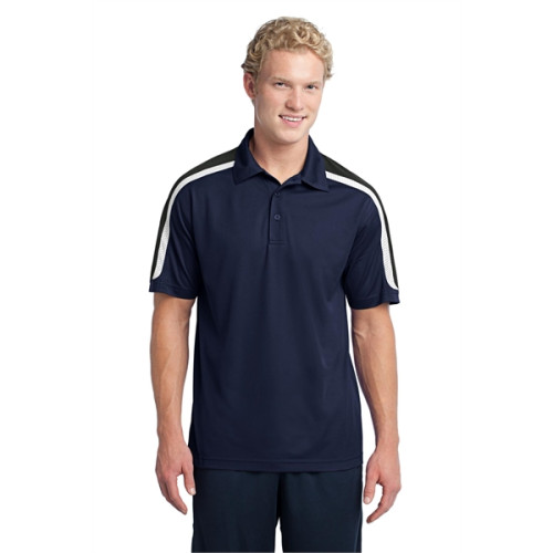 Sport-Tek Tricolor Shoulder Micropique Sport-Wick Polo.