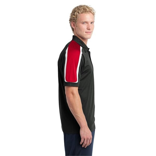 Sport-Tek Tricolor Shoulder Micropique Sport-Wick Polo.