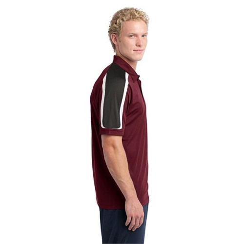 Sport-Tek Tricolor Shoulder Micropique Sport-Wick Polo.