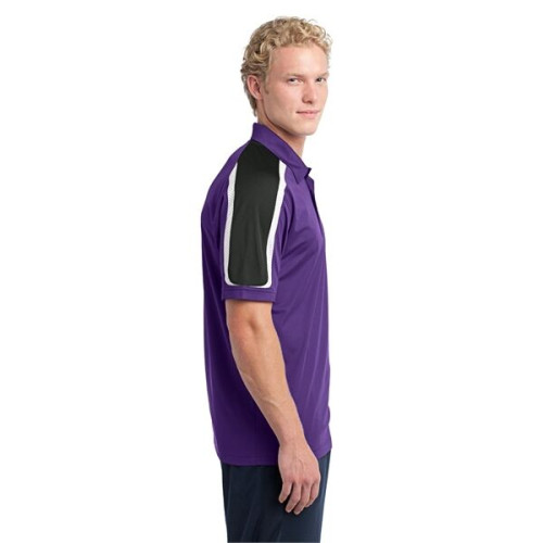Sport-Tek Tricolor Shoulder Micropique Sport-Wick Polo.