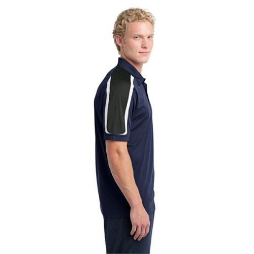 Sport-Tek Tricolor Shoulder Micropique Sport-Wick Polo.