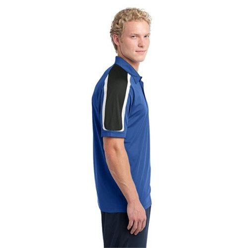 Sport-Tek Tricolor Shoulder Micropique Sport-Wick Polo.