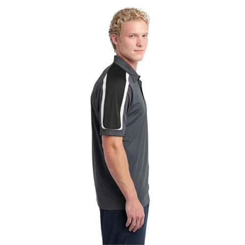 Sport-Tek Tricolor Shoulder Micropique Sport-Wick Polo.