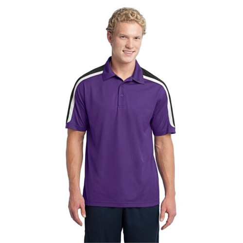 Sport-Tek Tricolor Shoulder Micropique Sport-Wick Polo.