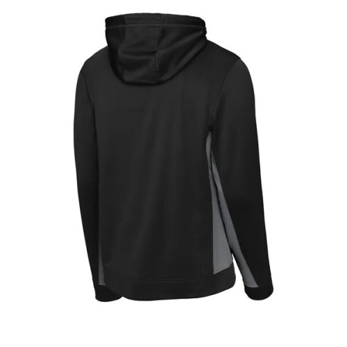 Sport-Tek Sport-Wick Fleece Colorblock Hooded Pullover.