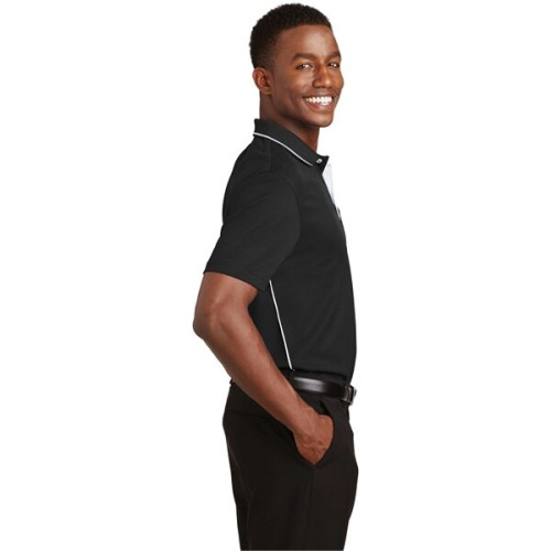Sport-Tek Dri-Mesh Polo with Tipped Collar and Piping.