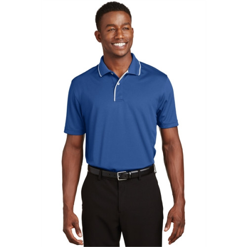 Sport-Tek Dri-Mesh Polo with Tipped Collar and Piping.