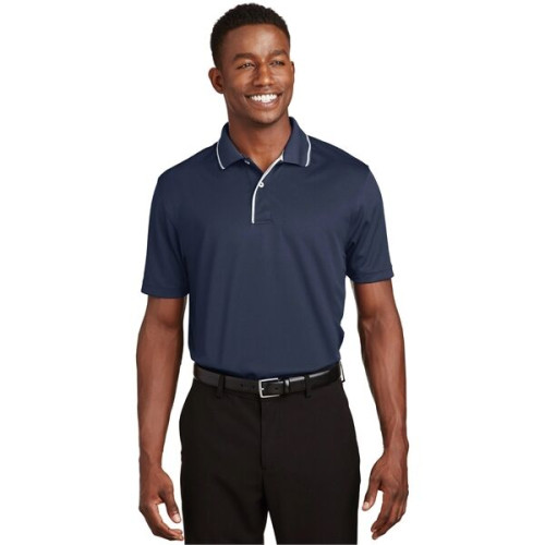 Sport-Tek Dri-Mesh Polo with Tipped Collar and Piping.