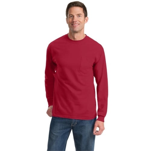 Port & Company - Long Sleeve Essential Pocket Tee.