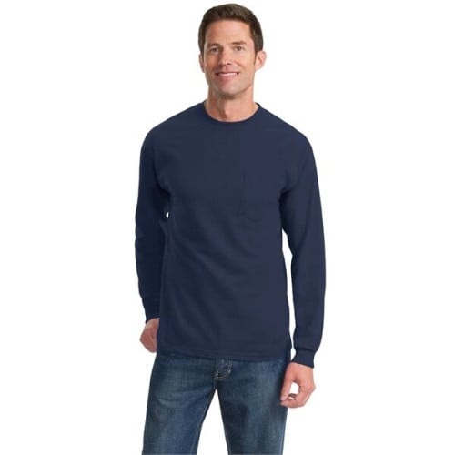 Port & Company - Long Sleeve Essential Pocket Tee.