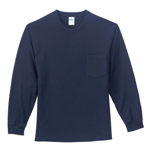 Port & Co Long Sleeve Essential Pocket Tee.