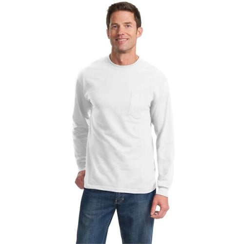 Port & Company - Long Sleeve Essential Pocket Tee.