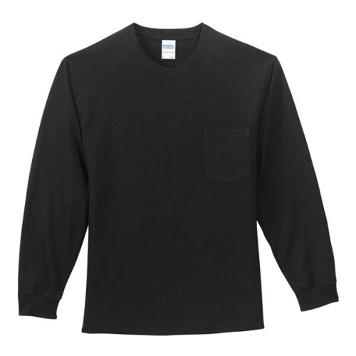 Port & Co Long Sleeve Essential Pocket Tee.