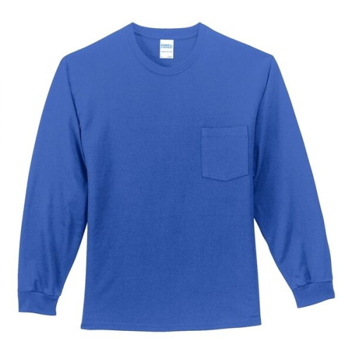 Port & Co Long Sleeve Essential Pocket Tee.